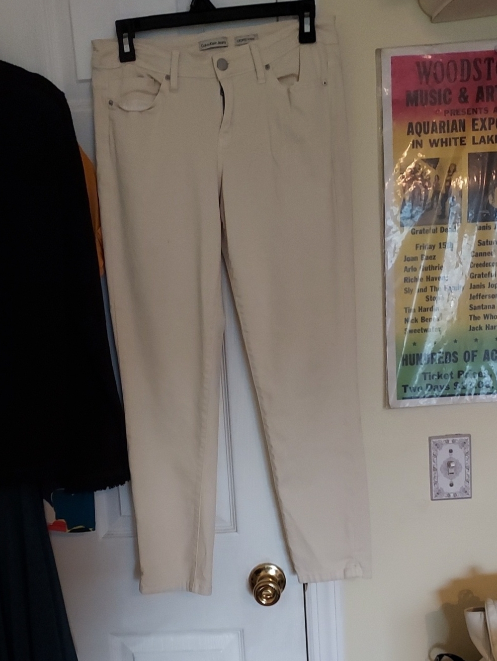 Womens Calvin Klein Jeans Sz 4 Cream Color
